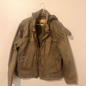 Levi's men's washed cotton military jacket Large
